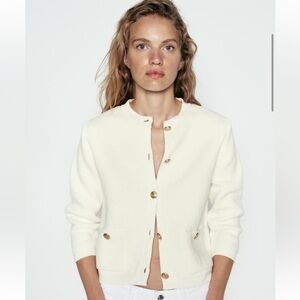 Zara SMOOTH KNIT CARDIGAN